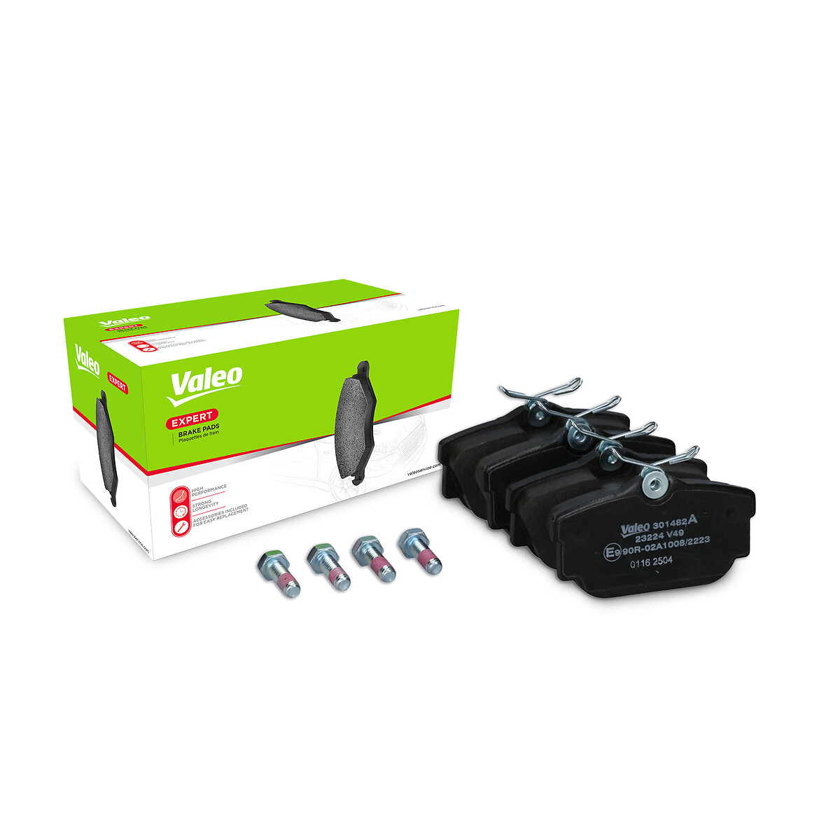 Jeu de 4 plaquettes de frein VALEO ref. 301482A